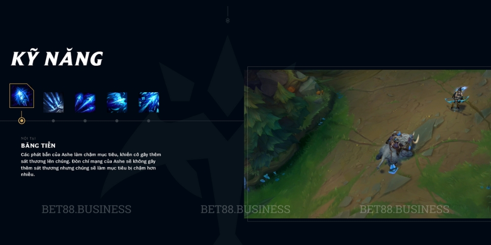 LỐI ĐÁNH ASHE BET88 TRONG TỰA GAME LIÊN MINH HUYỀN THOẠI 2 KỸ NĂNG ASHE