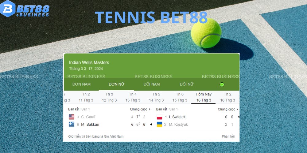 TENNIS: LUẬT CHƠI CƠ BẢN VÀ HÌNH THỨC CÁ CƯỢC HẤP DẪN 1 TENNIS BET88