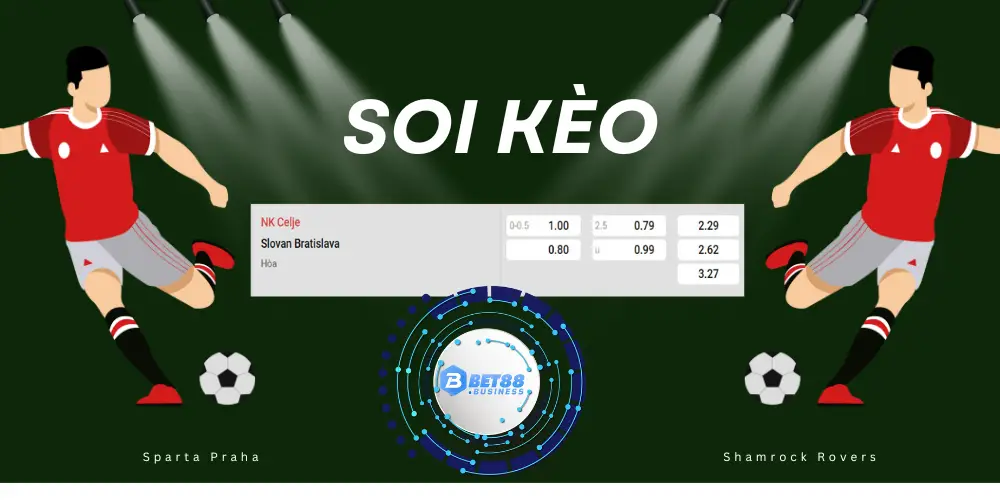NHẬN ĐỊNH, SOI KÈO SPARTA PRAHA VS SHAMROCK ROVERS NGÀY 31/7 3 Bảng kèo hai đội trước trận